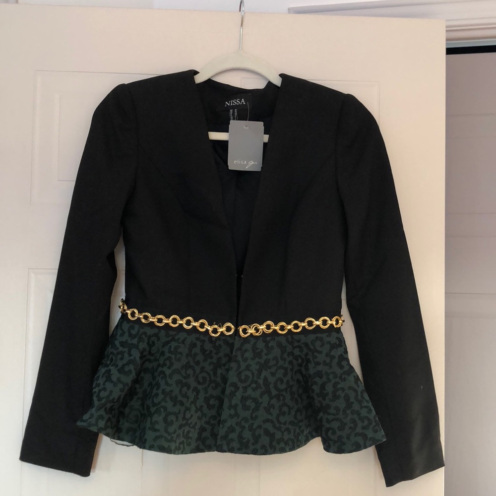 Nissa 34 black and green blazer